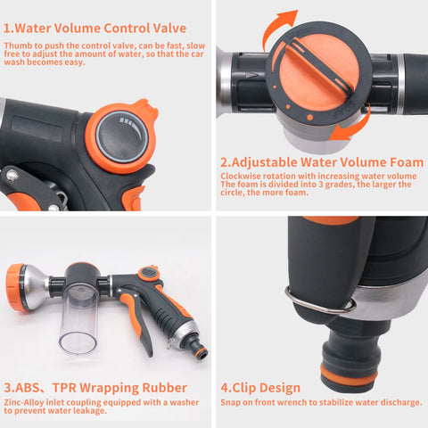 Hongmai adjustable foam settings control soap density for efficiency.