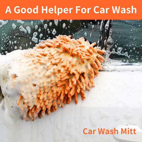 Hongmai car wash mitt attachment helps gentle scrubbing and thorough cleaning