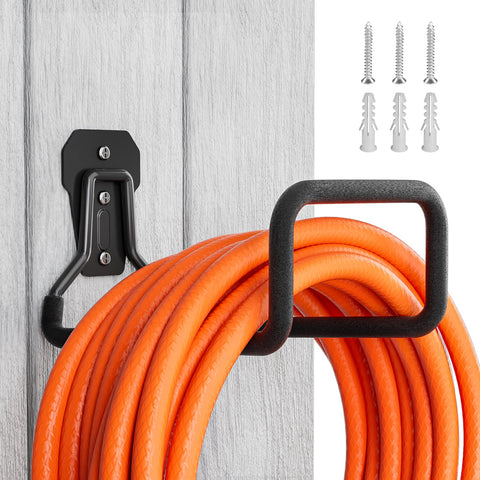 Hongmai garden hose holder wall mount keeps hoses organized and ready for quick watering.