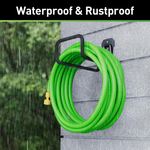 Hongmai space-saving hose hook keeps yard clutter free and hoses untangled.