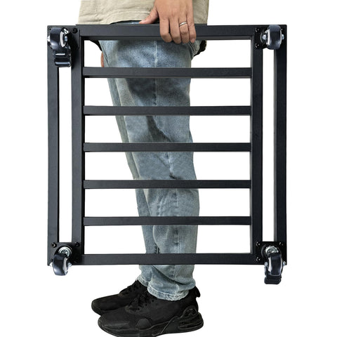 Hongsane 22-inch plant caddy with wheels supports a large outdoor pot.