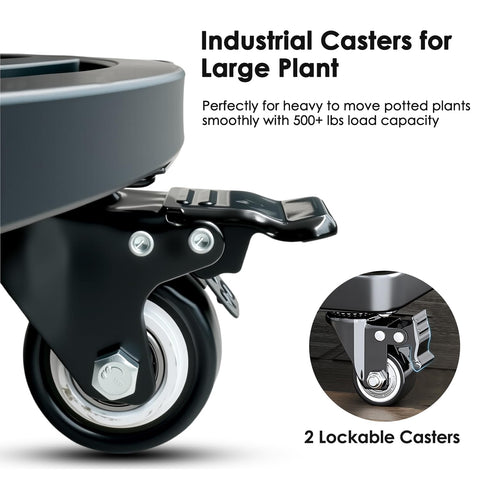 Hongsane caster with locks secures heavy pots after relocation