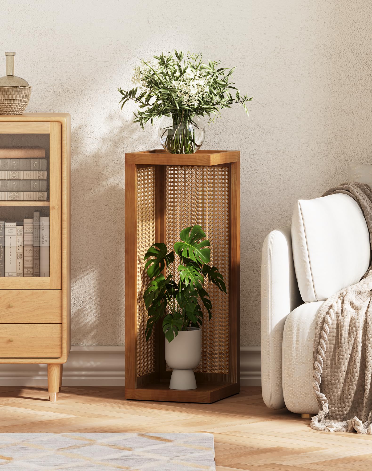 Hongsane corner plant display fits small spaces with vertical design.