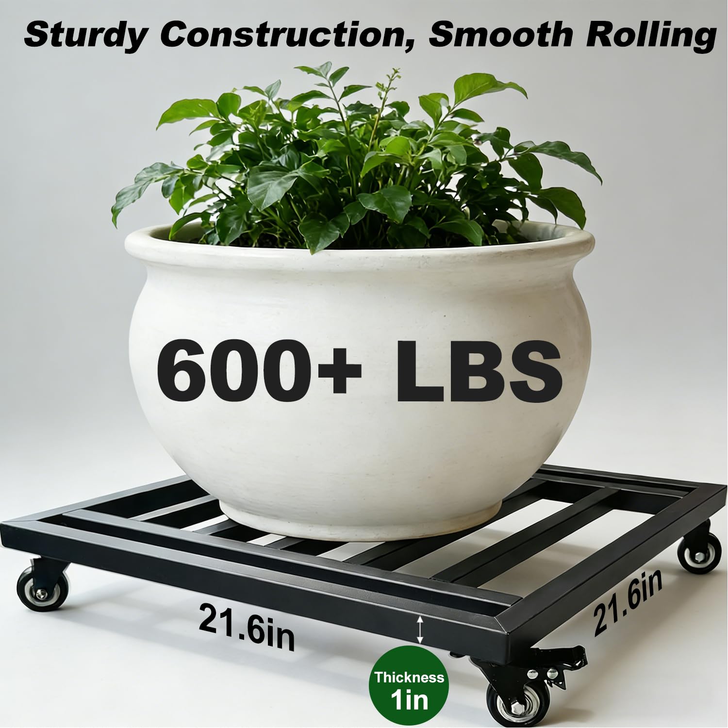 Hongsane heavy-duty casters with locks for stable plant repositioning.