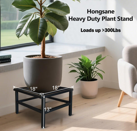 Hongsane heavy-duty iron stand side view demonstrates rock-solid stability