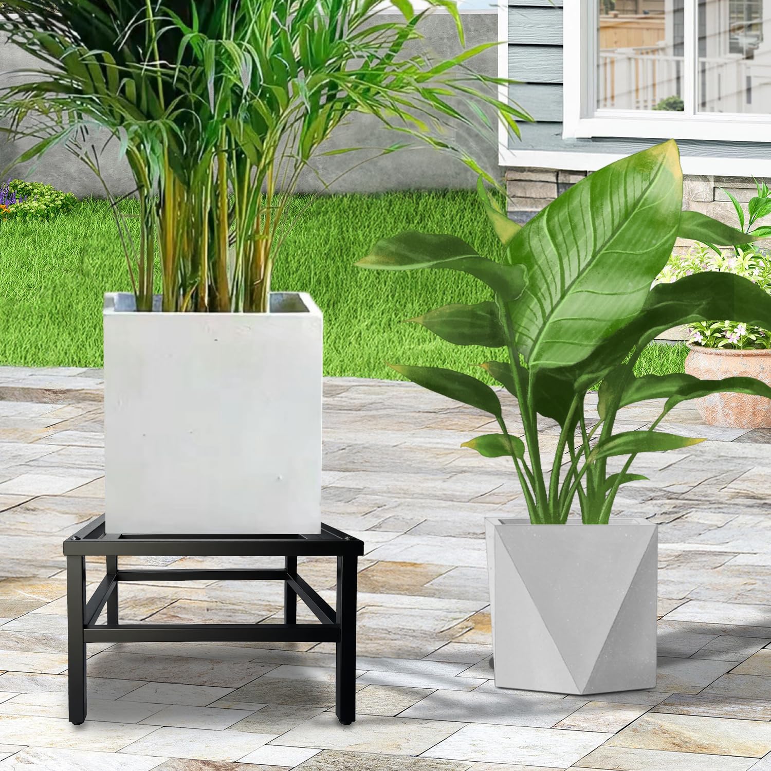 Hongsane large-pot support for patio keeps big plants secure