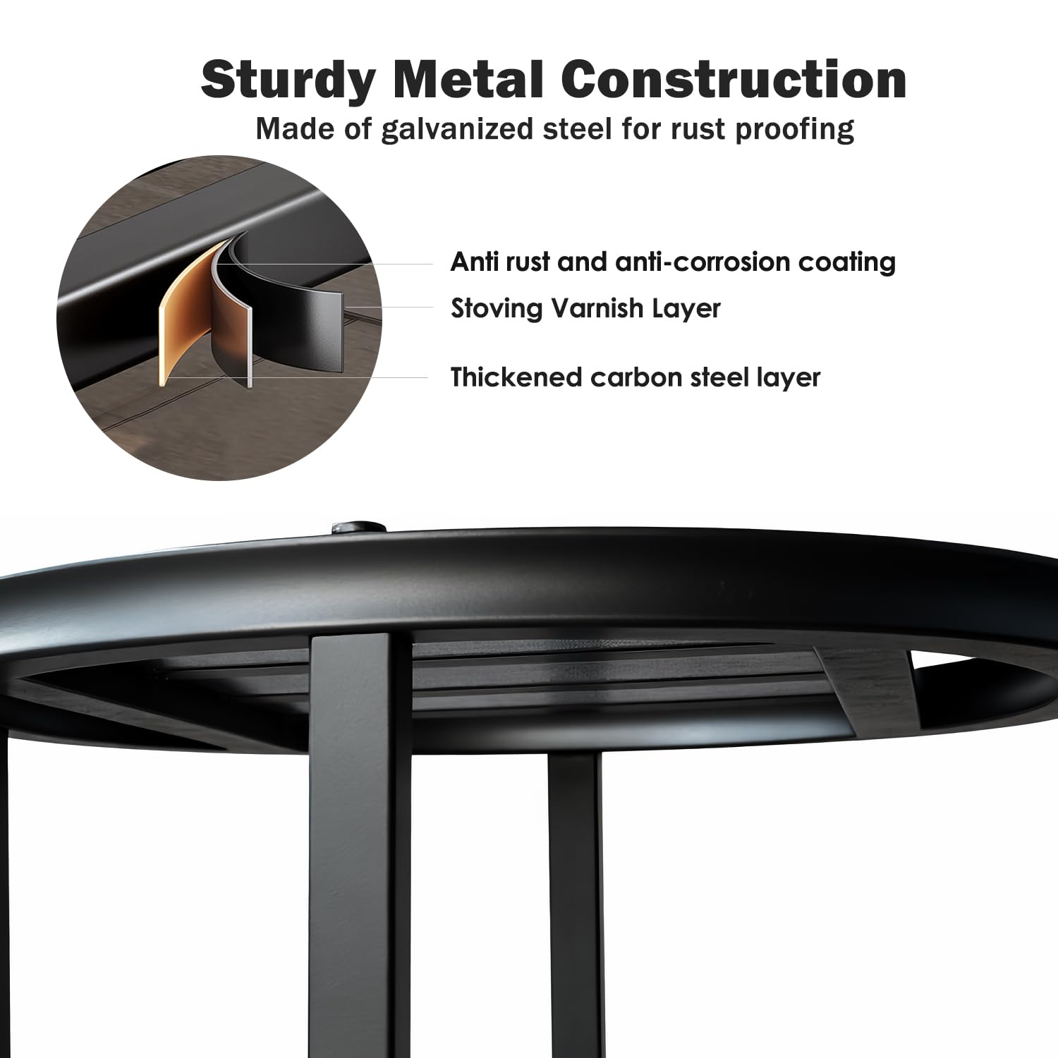 Hongsane rust-proof galvanized steel stand ready for rain and sun