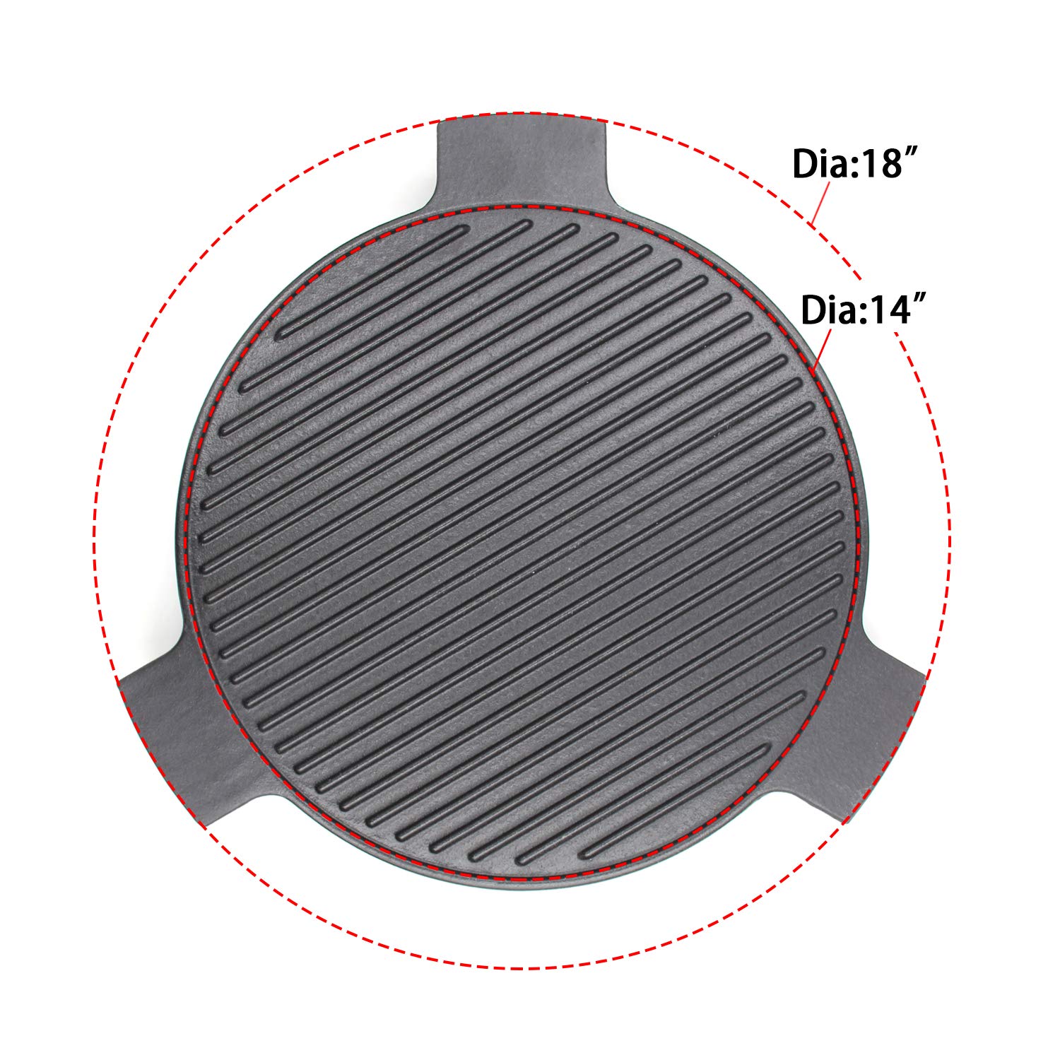 Hongso plate setter with three legs providing stable support on the grill.