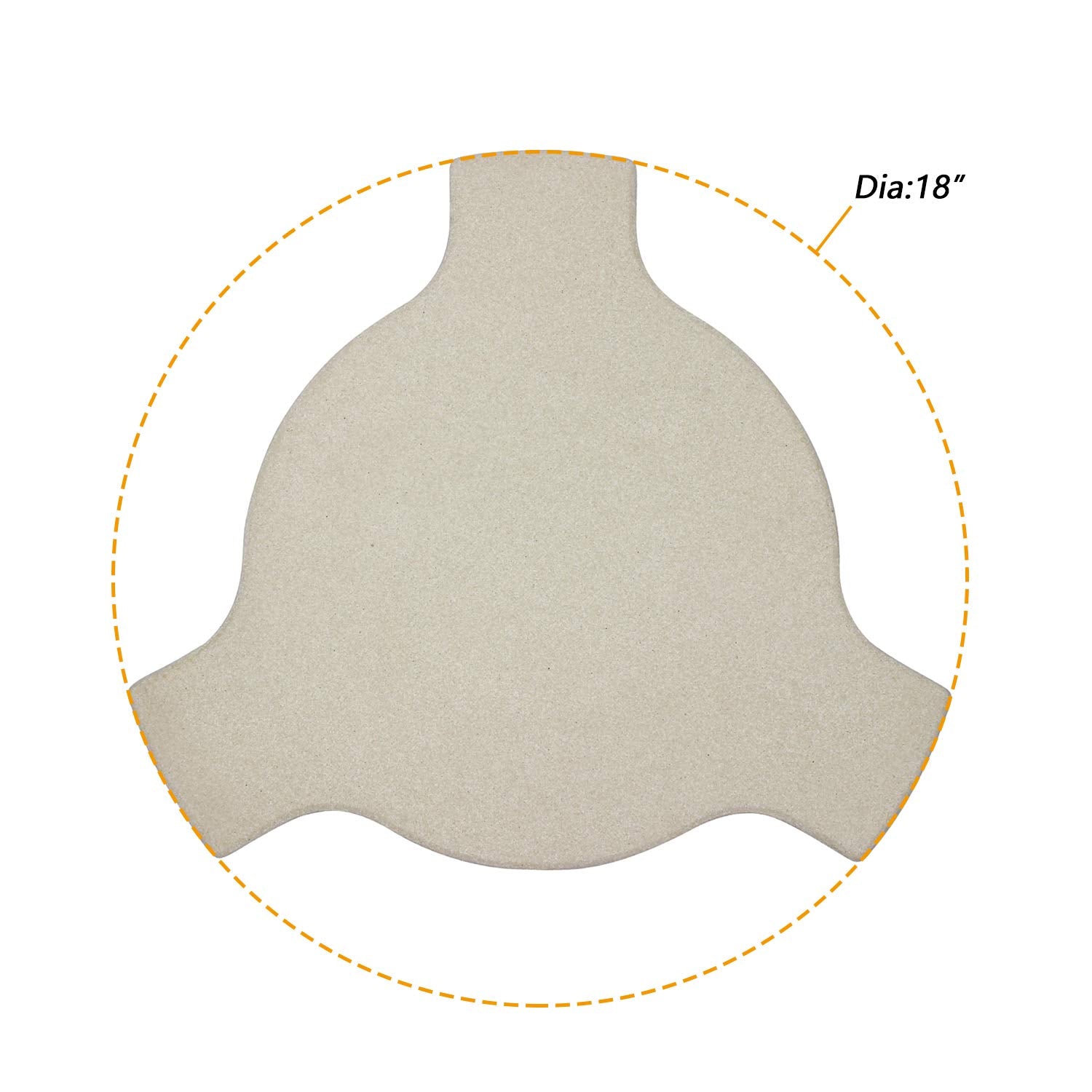 Hongso 18-inch ceramic heat deflector height 2 1/4 inches supports even heat