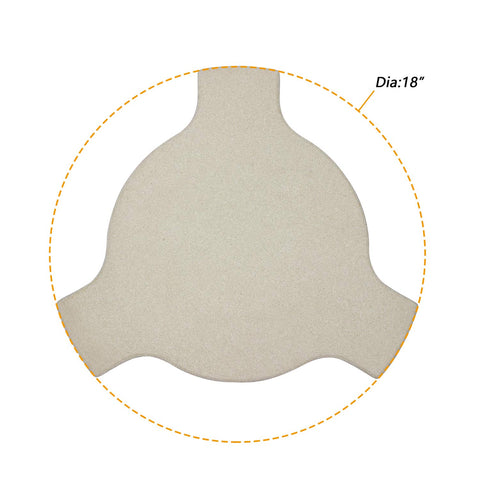 Hongso 18-inch ceramic heat deflector height 2 1/4 inches supports even heat