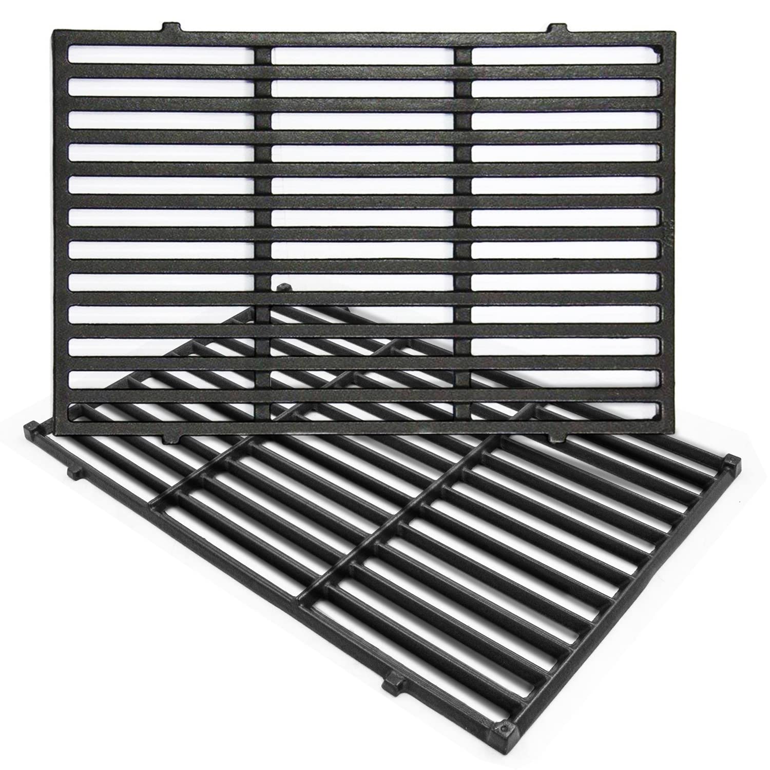 Hongso 19.5-inch cast iron grate on Weber Genesis E310 for even searing.