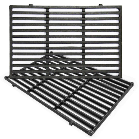 Hongso 19.5-inch cast iron grate on Weber Genesis E310 for even searing.