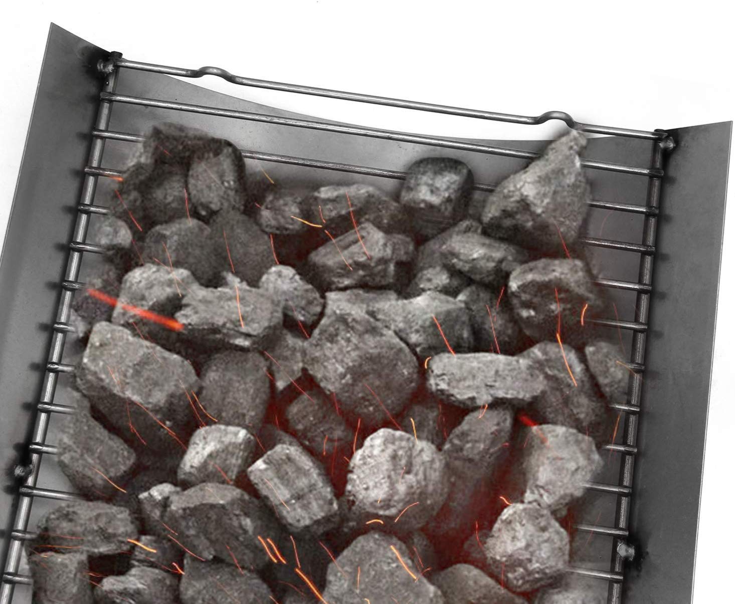 Hongso 27-inch ash pan for Charbroil 17302056, compatible replacement with fire grate hanger.