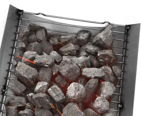 Hongso 27-inch ash pan for Charbroil 17302056, compatible replacement with fire grate hanger.