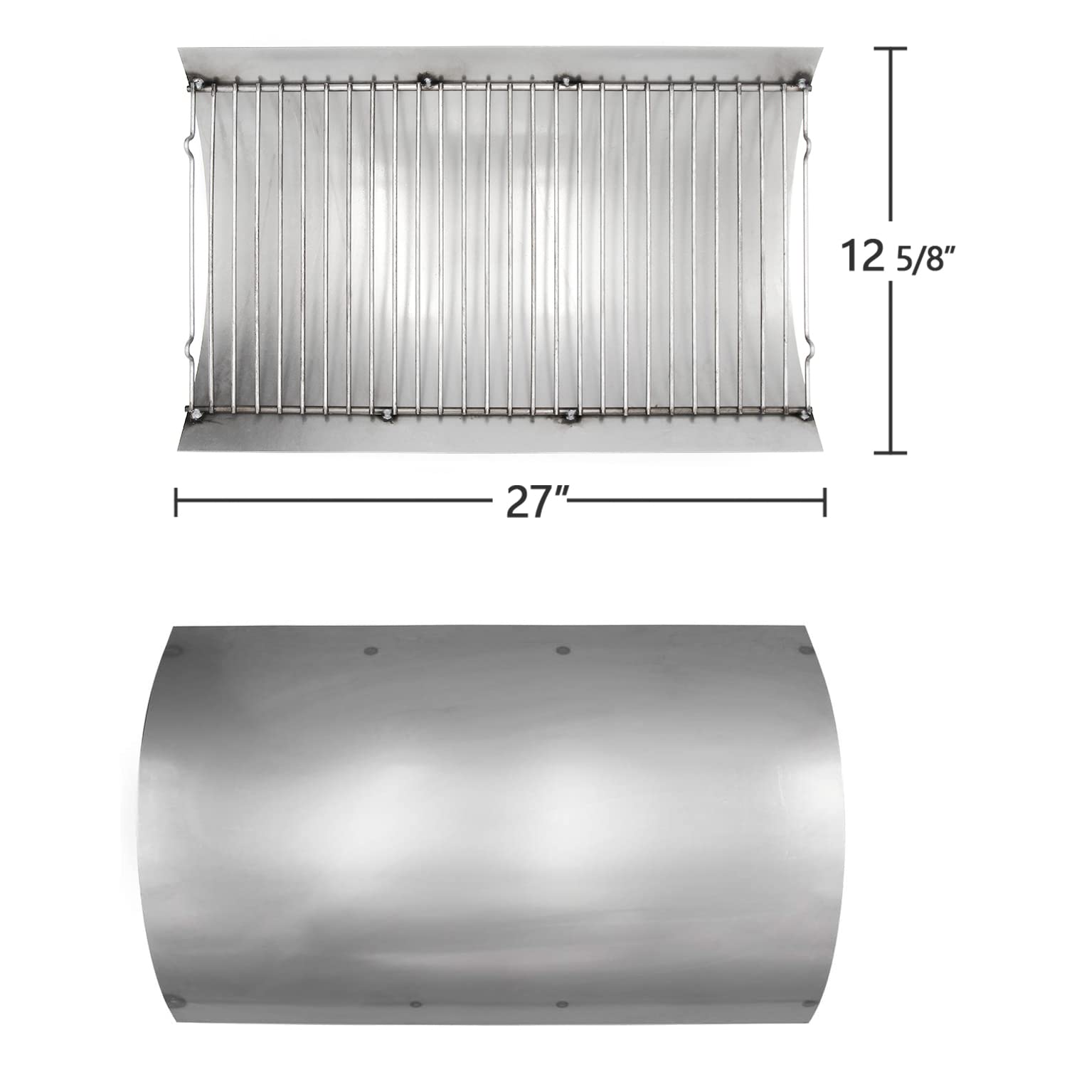 Hongso 27-inch ash pan for Chargriller 1324 grills, quick cleanup after grilling.