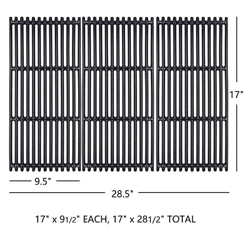 Hongso Char-Broil TRU-Infrared compatible grates in close-up show sturdy construction for searing