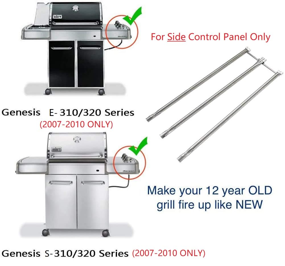 Hongso crossover burner 12-3/4 inch enables even flame transfer on Genesis models