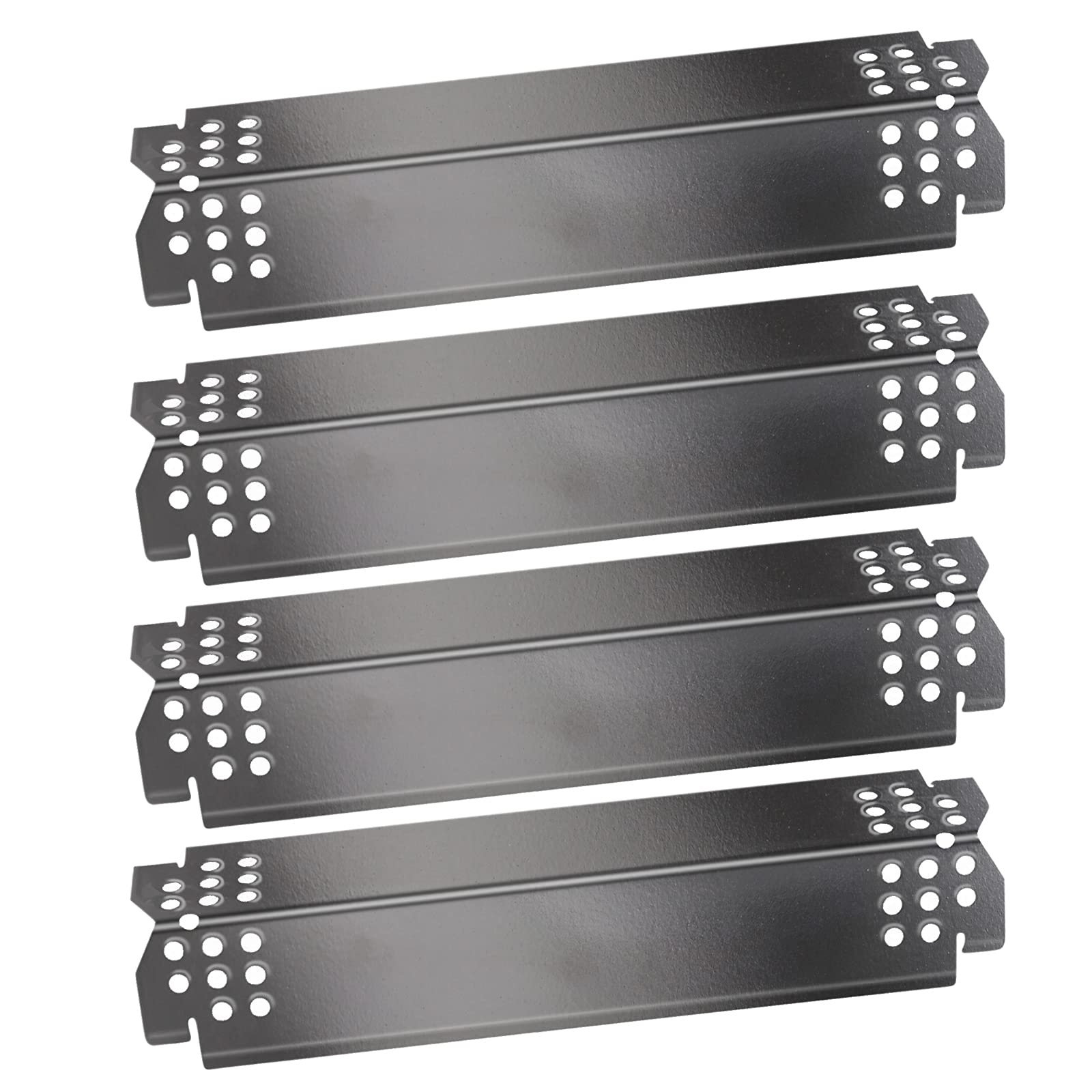 Hongso 14-9-16 inch flame tamers on grill for even heat distribution.