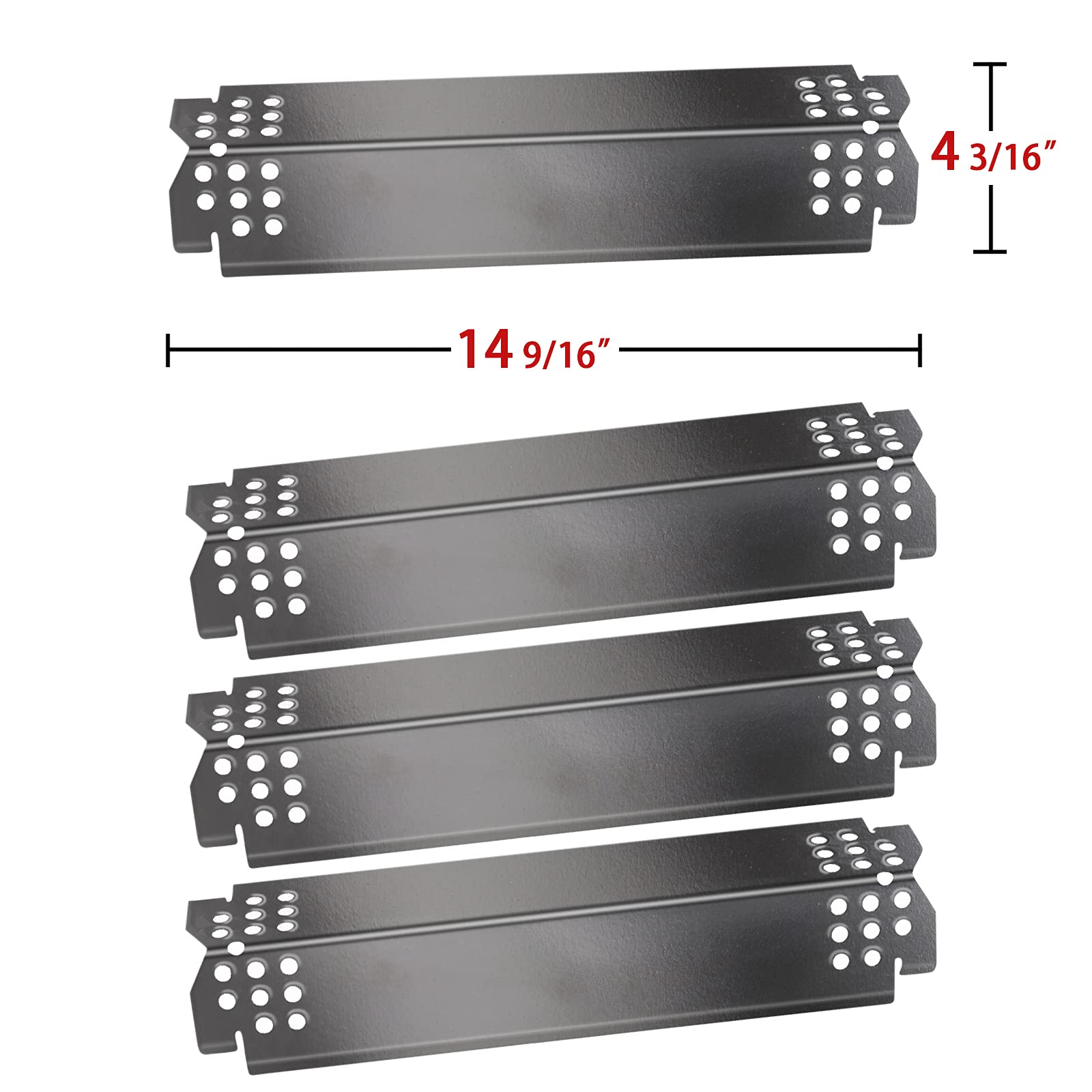 Hongso porcelain-steel flame tamers show durability on a grill.