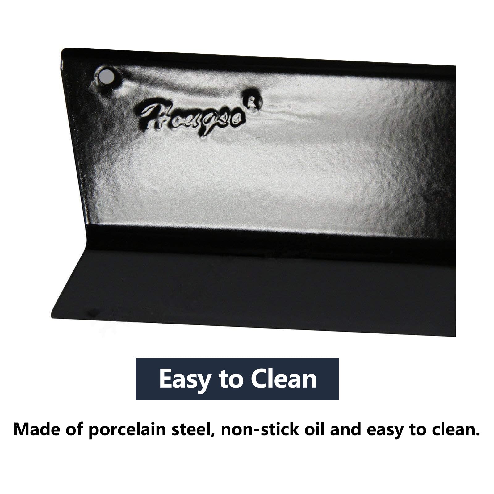 Hongso flavorizer bars channel drippings into the grease system for easy cleanup.