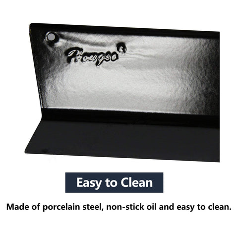 Hongso flavorizer bars channel drippings into the grease system for easy cleanup.