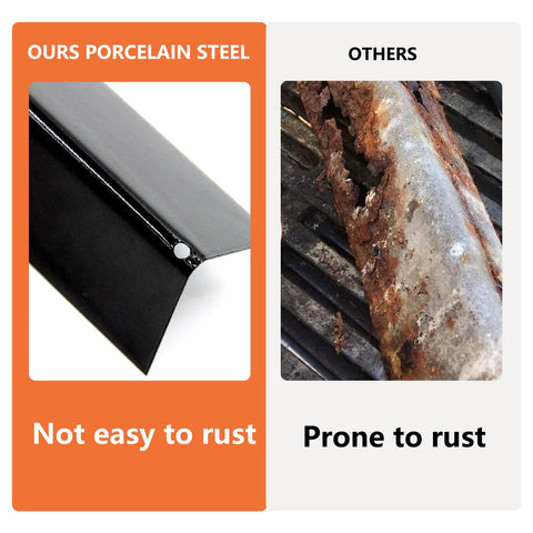 Close-up of Hongso flavorizer bars; porcelain-steel layers protect from rust and corrosion.