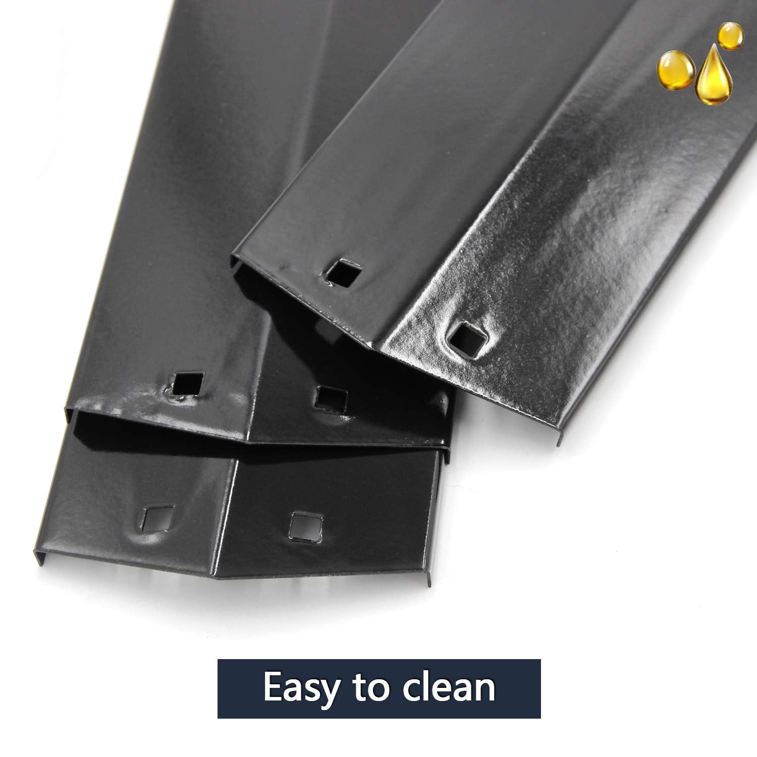 Hongso 3-pack porcelain steel heat plates for Chargriller models; keeps grills lasting longer.