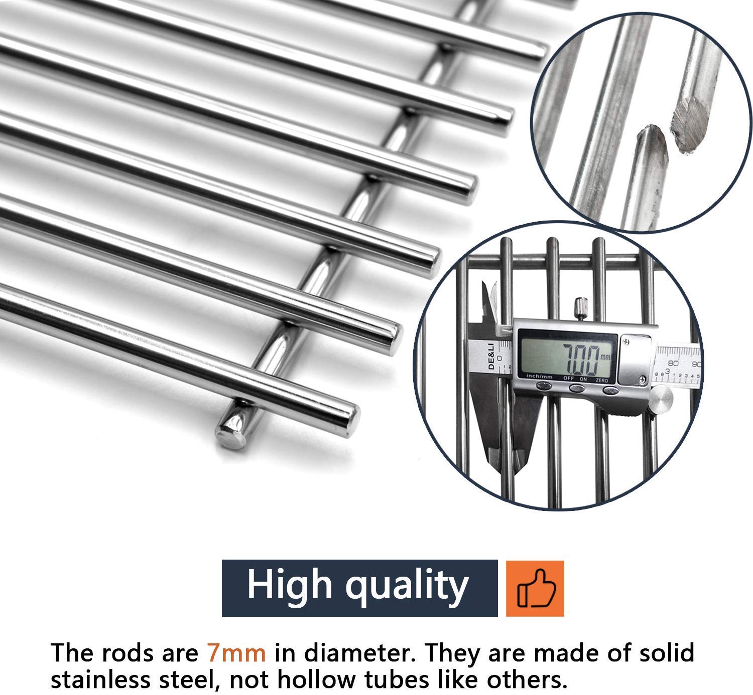 Hongso 304 stainless steel construction resists corrosion and eases cleaning.