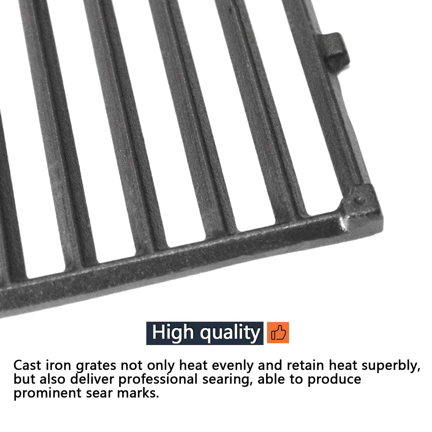 Hongso two-tab grate design ready for installation.