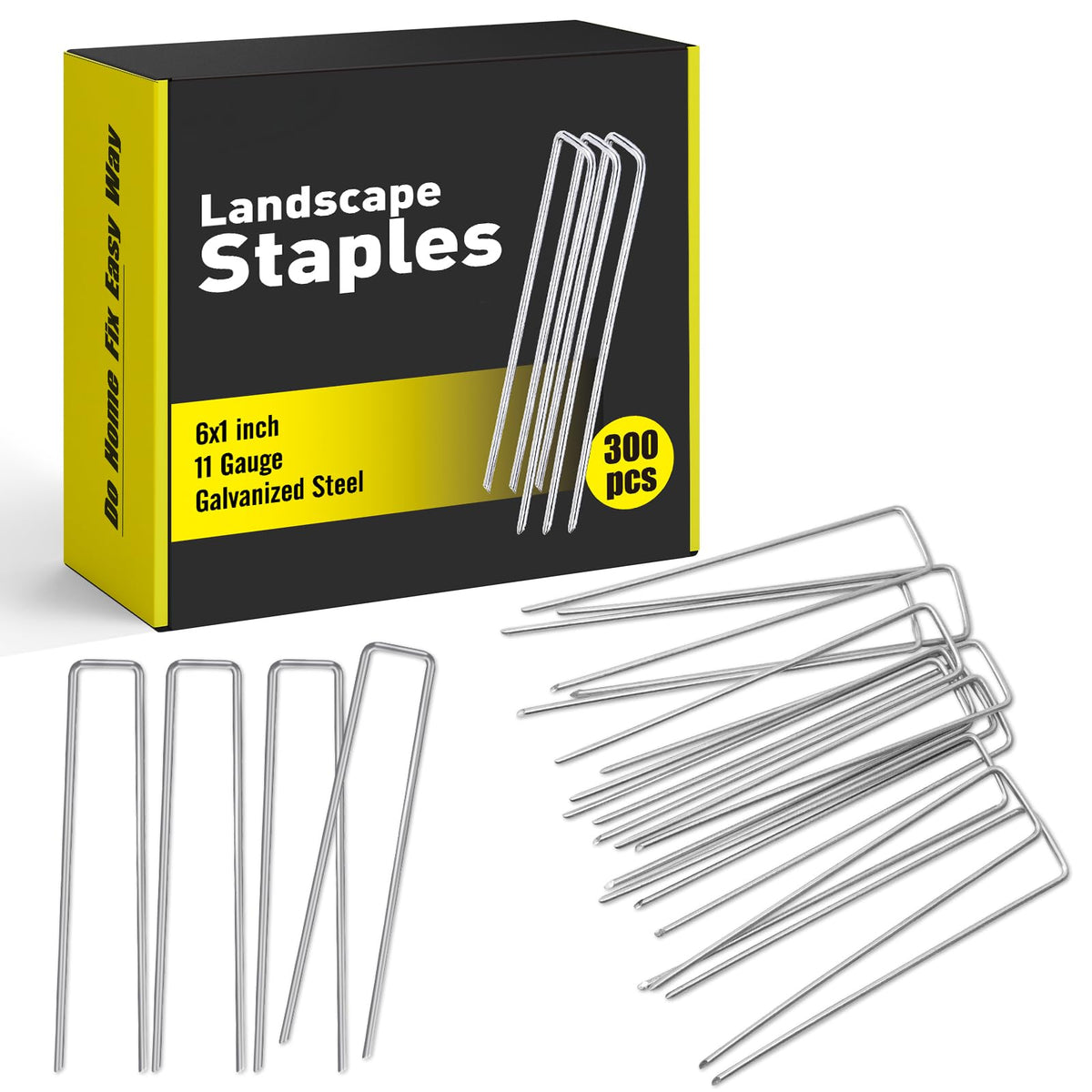 HongWay 6-inch galvanized landscape staple in a sturdy box for quick outdoor projects