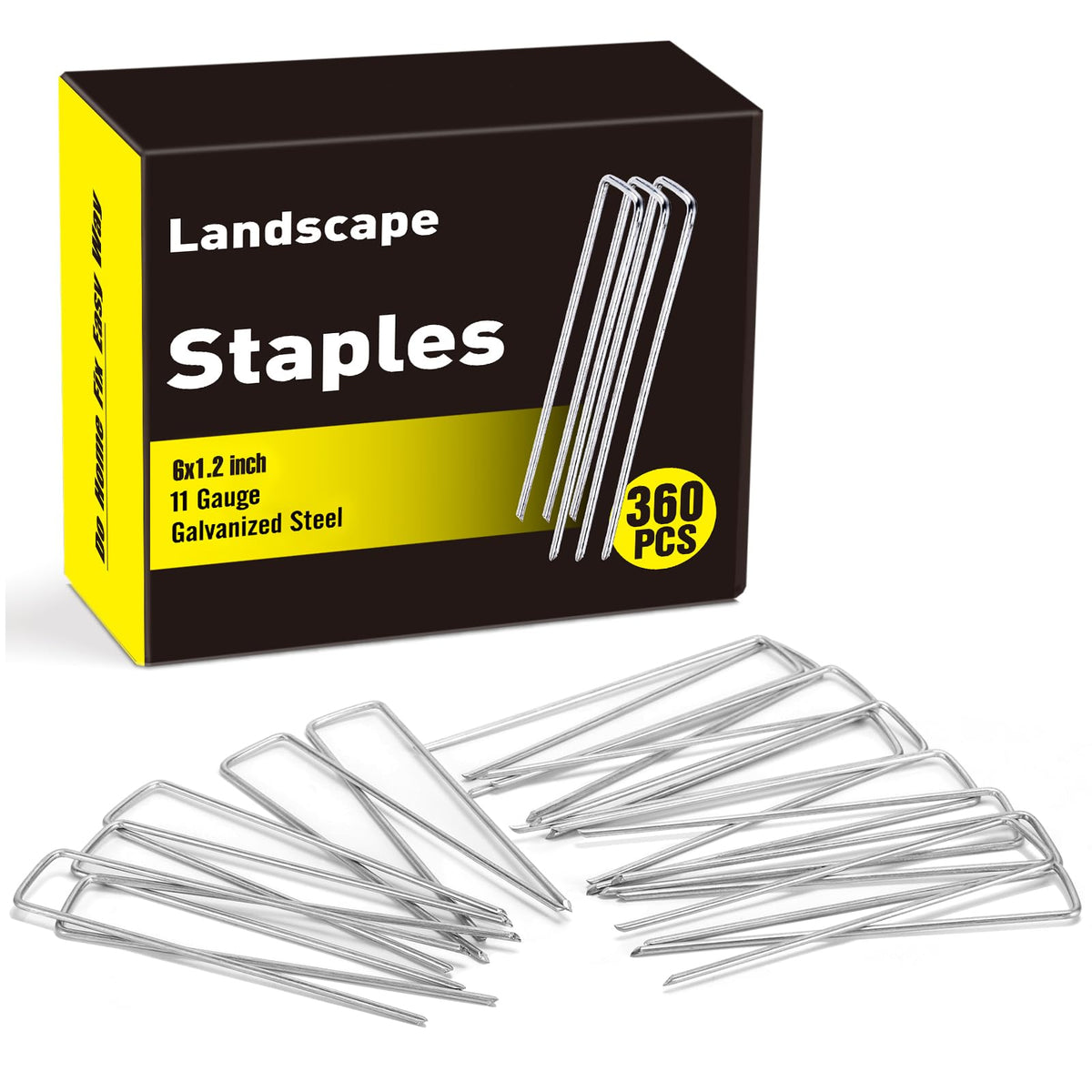 HongWay 360-pack box of 6-inch garden stakes for bulk landscaping projects.