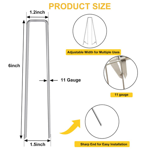 HongWay 6-inch stake with rust-proof coating for outdoor durability.