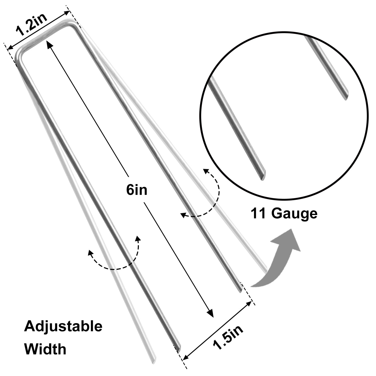 HongWay 6-inch garden stakes in pack ready for quick setup and reuse.