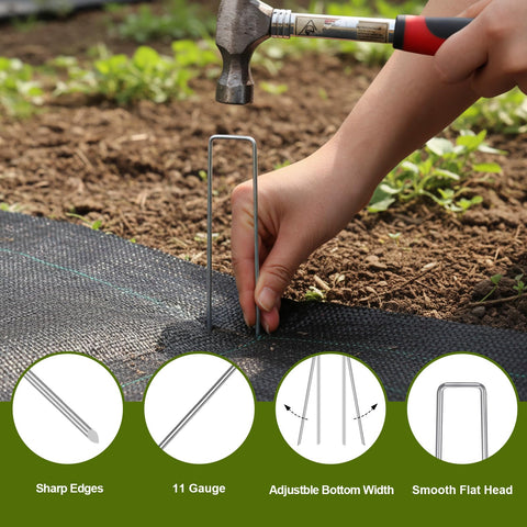 HongWay sturdy ground stakes fix tarps, hoses, and fencing reliably