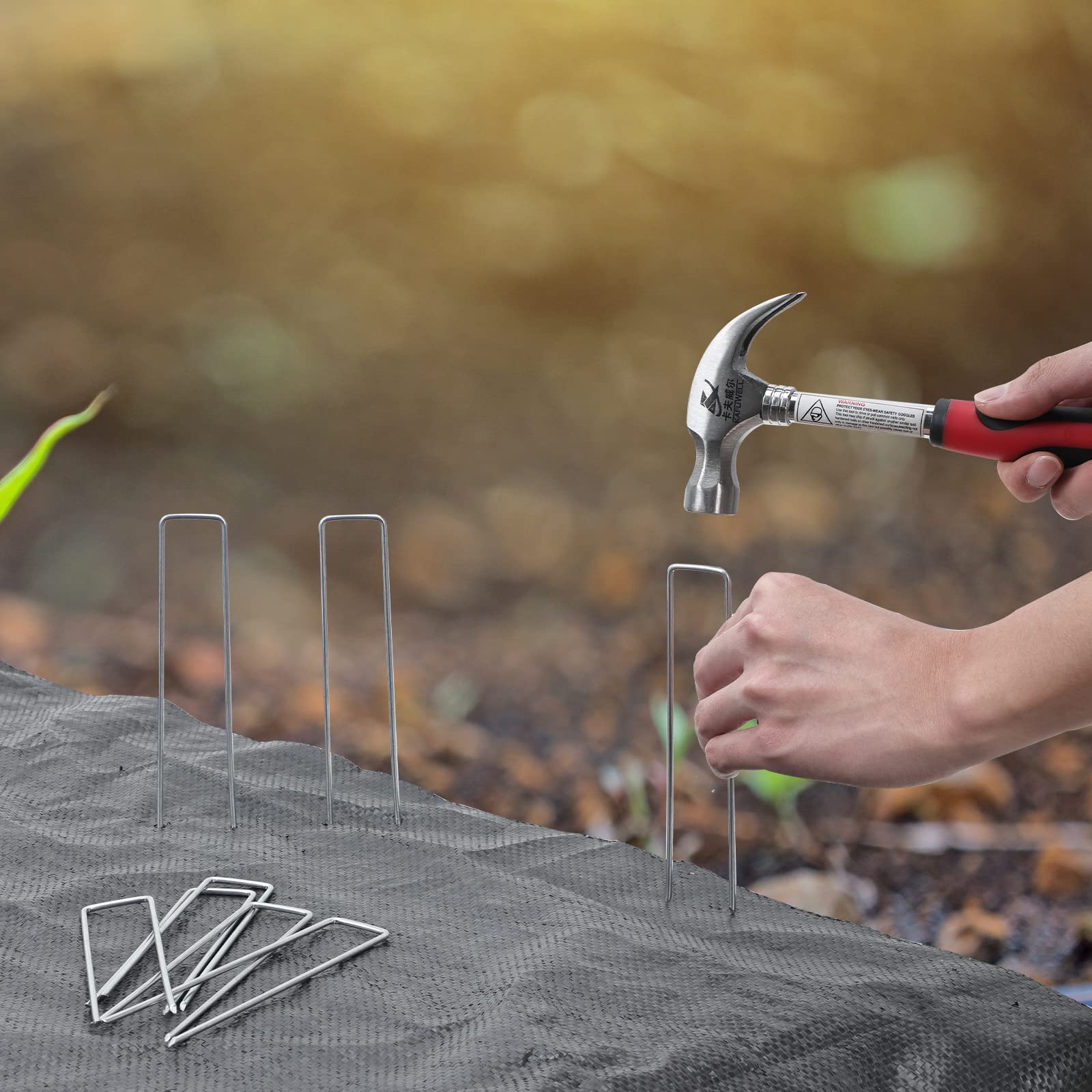 HongWay 420-piece set supports fences, meshes, tarps, and irrigation lines securely.