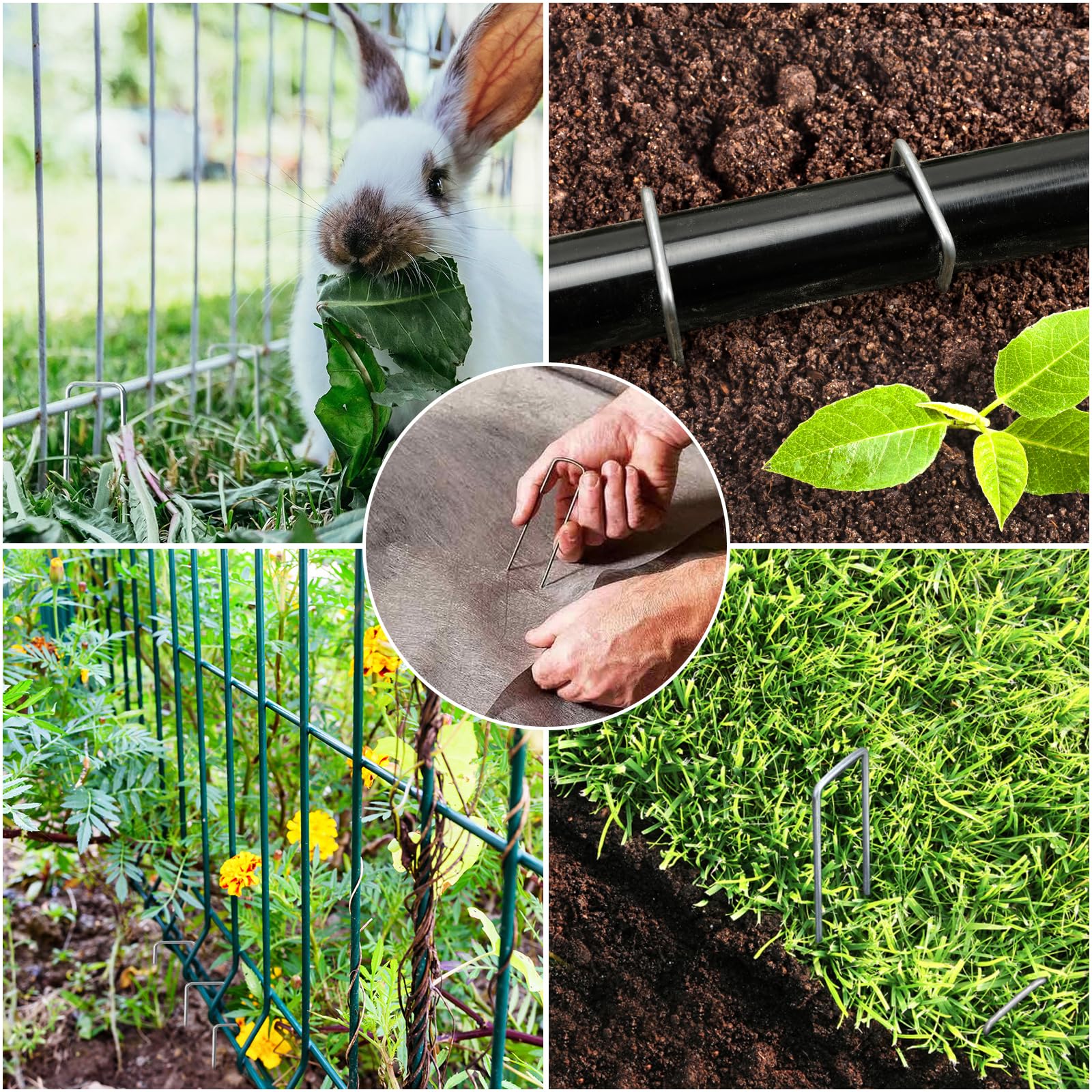 HongWay stakes used for ground-cover fixes and inflatables stability.