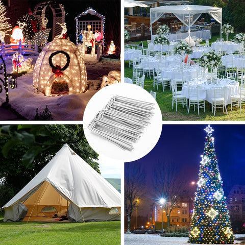 HongWay versatile stakes suitable for turf, tents, and fencing applications.