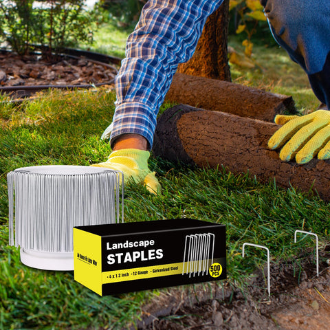 HongWay U-shaped stakes penetrate soil easily for fast installation.