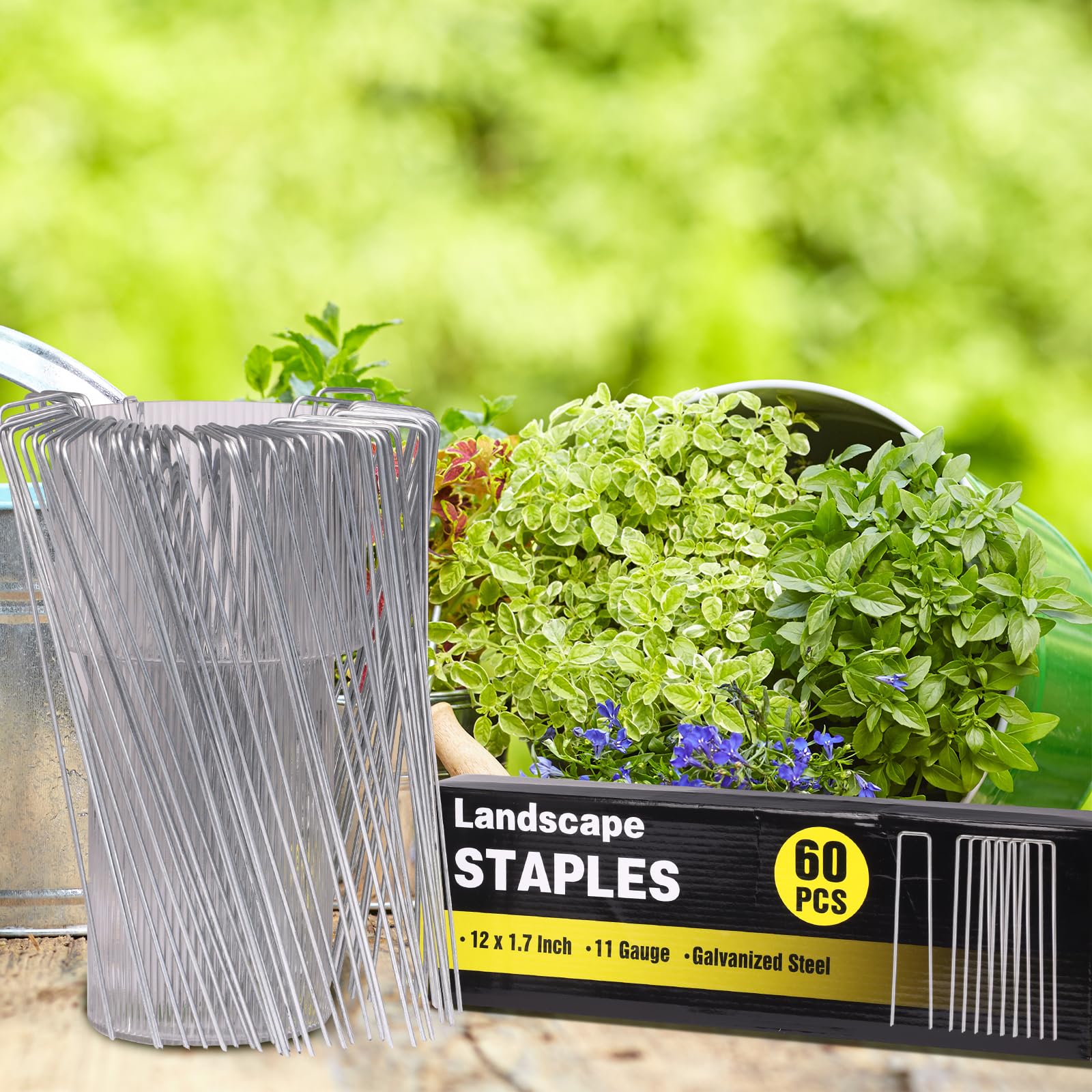 HongWay U-shaped stakes with beveled tip for easy soil penetration