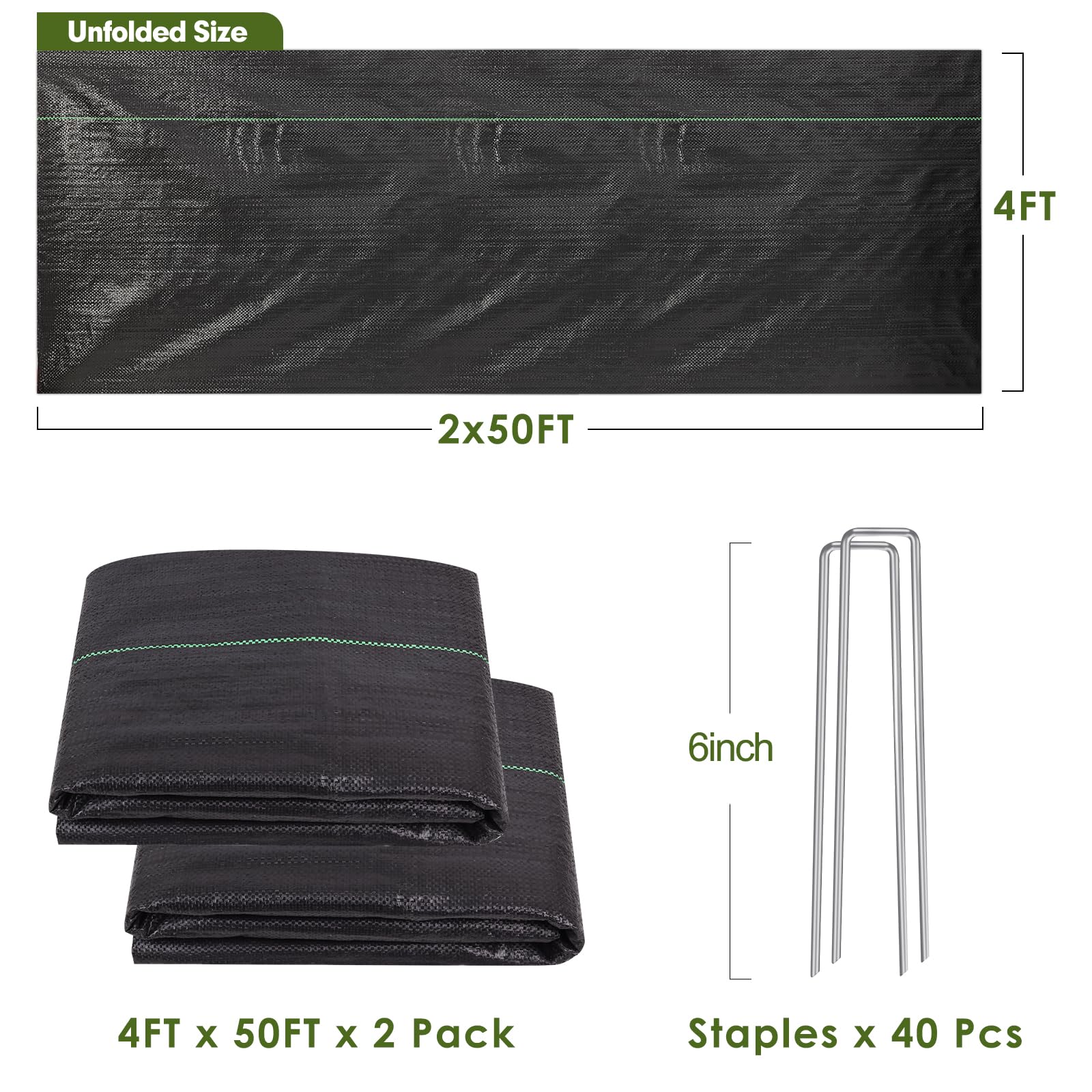 HongWay 40-stake set secures the weed barrier for neat, stable landscapes.