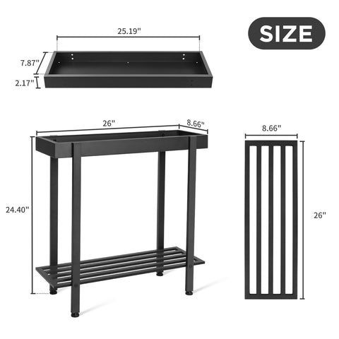 Honla indoor-outdoor ready stand fits patios, balconies, and living rooms.