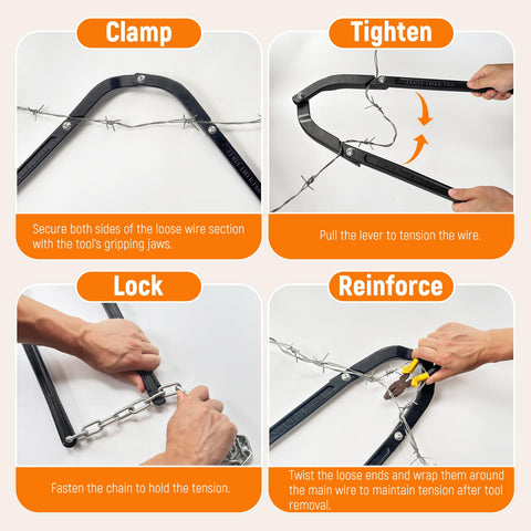 HONOLAYA Quick-Lock Dual Clamps in action simplifying fencing repairs