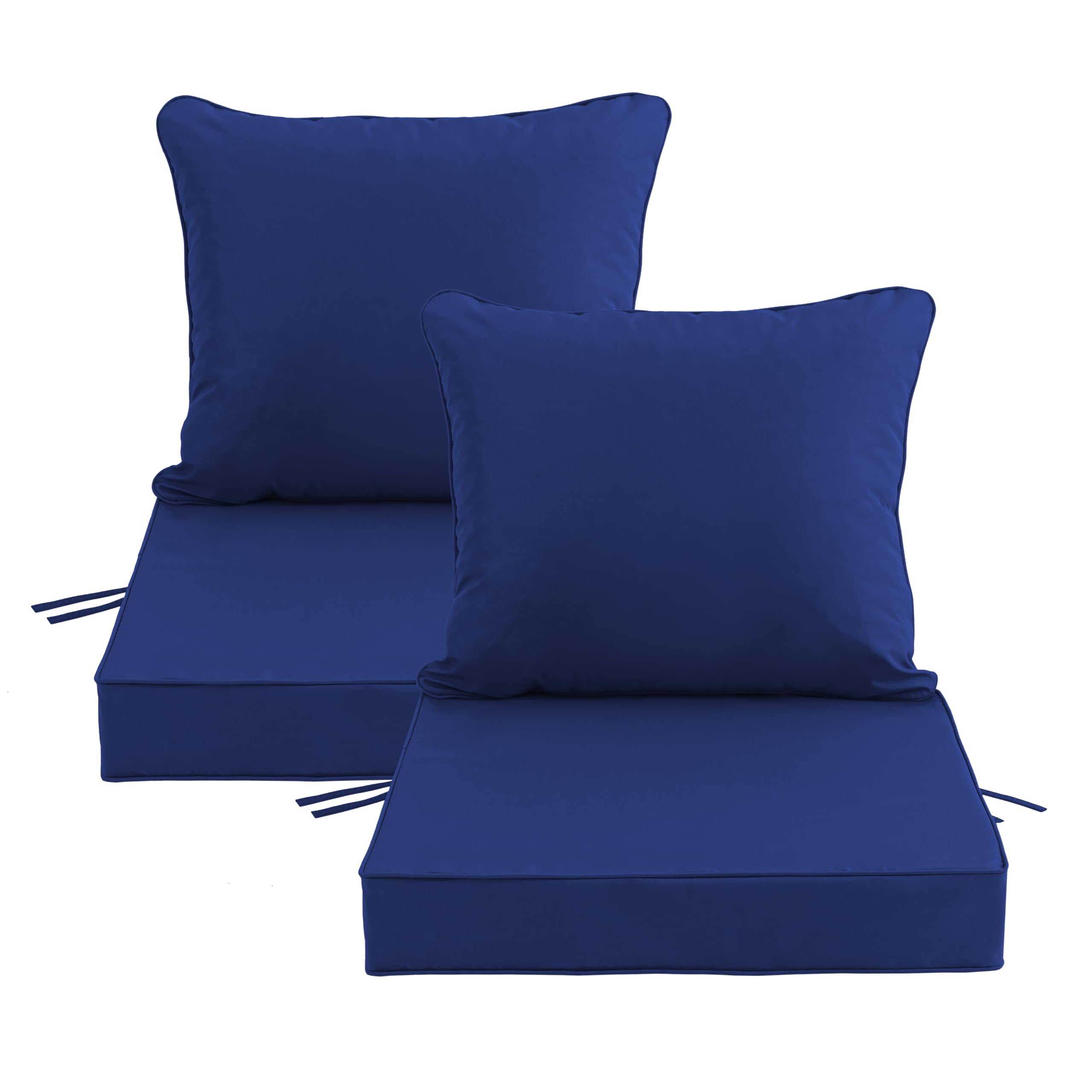 Honorbox navy 19x19 cushion with removable cover for easy cleaning.