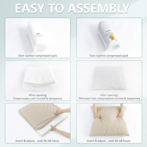 Set of 2 cushions offers easy replacements for worn outdoor seating.