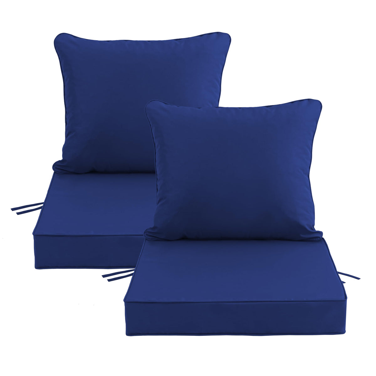 Honorbox 24x24 navy outdoor cushion front view for patio seating.