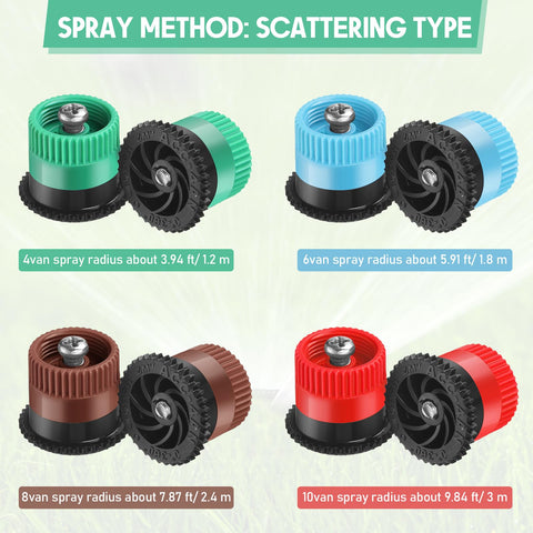 Honoson 10-van variable arc nozzle red for extended reach.
