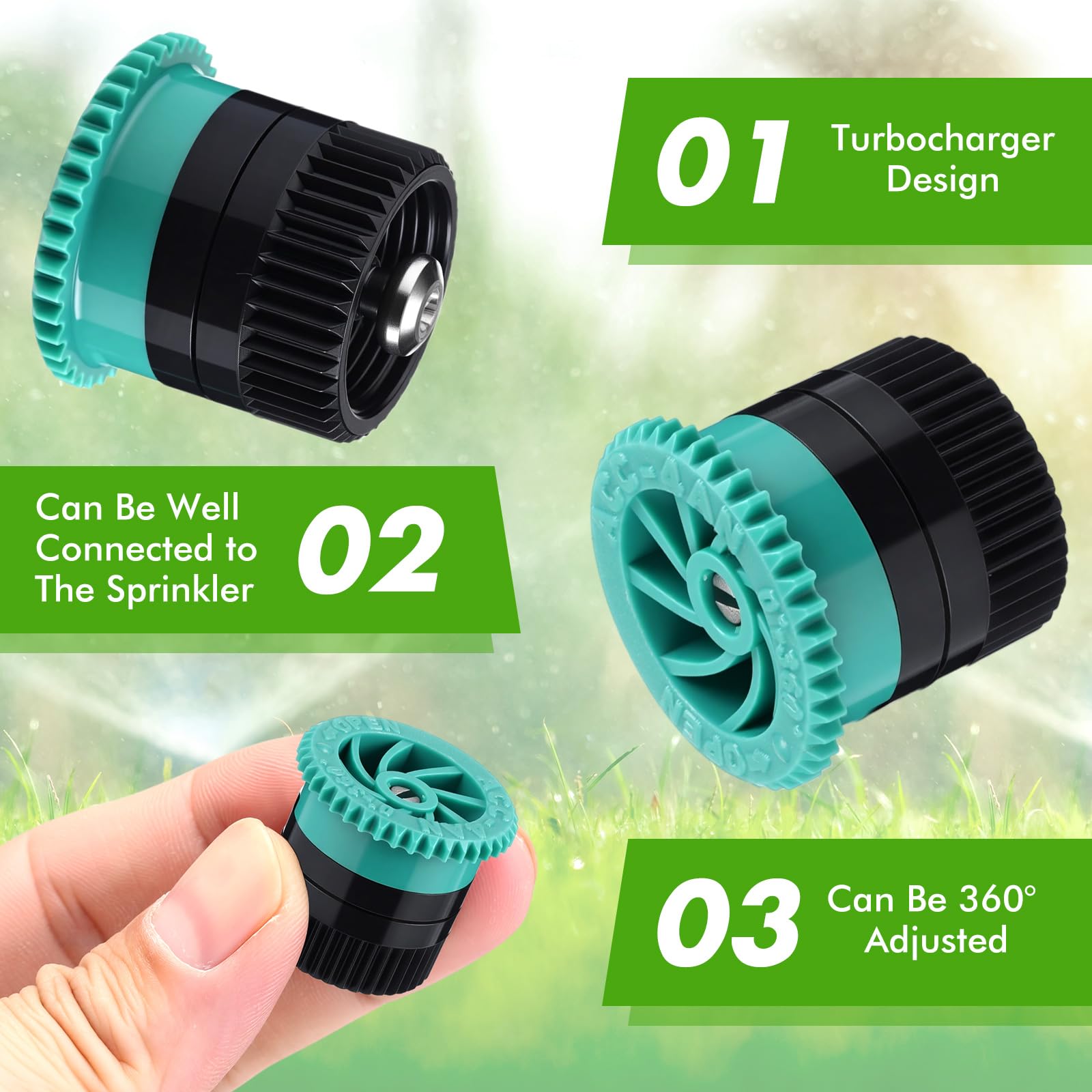 Honoson 8-van nozzle enables broad watering patterns for landscapes