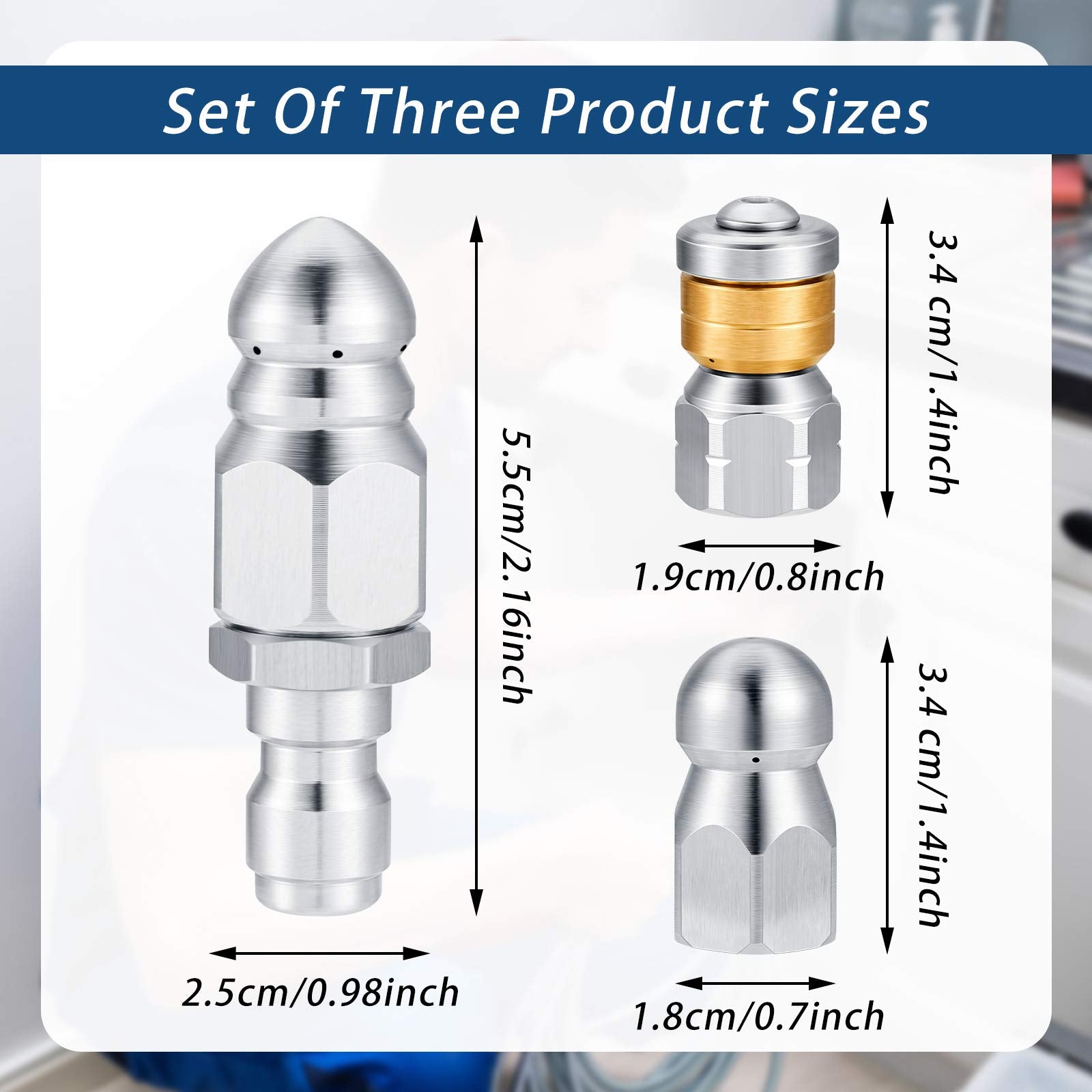 Honoson button nose sewer jetter nozzle designed to tackle tough blockages