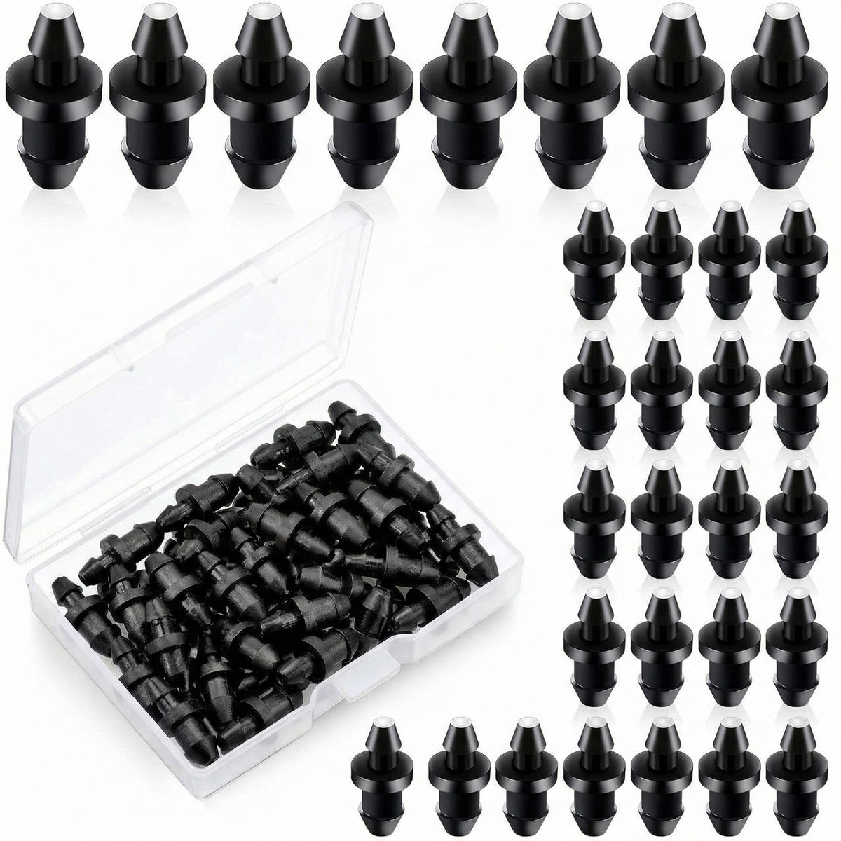 Honoson drip irrigation plug with barbed end cap, ideal for secure connections in outdoor watering setups.