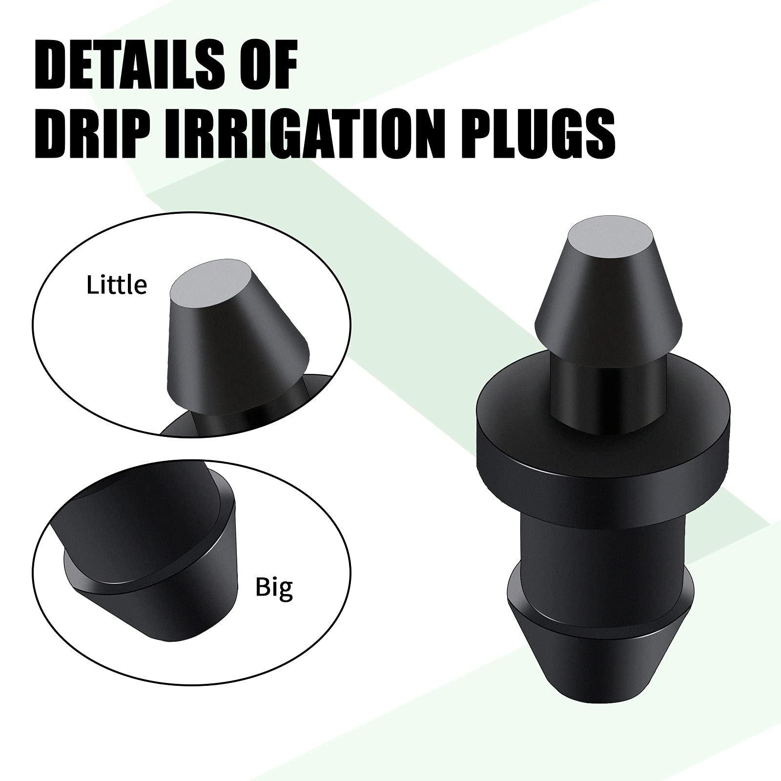 Honoson dual-size ends plug fits 3-6 mm and 7 mm holes for versatile use.